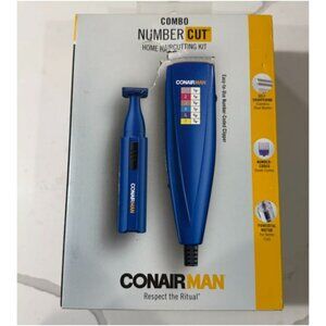 ConairMAN Combo Number Cut Home Haircutting Kit Blue